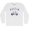 Austin Bike Adult Cotton Long Sleeve T-shirt by Tribe Lacrosse