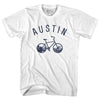 Austin Bike Womens Cotton Junior Cut T-Shirt by Tribe Lacrosse