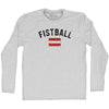 Austria Fistball Country Flag Adult Cotton Long Sleeve T-shirt by Tribe Lacrosse