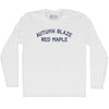 Autumn Blaze Red Maple Adult Cotton Long Sleeve T-shirt by Tribe Lacrosse
