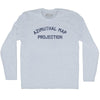 Azimuthal Map Projection Adult Tri-Blend Long Sleeve T-shirt by Tribe Lacrosse