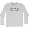 Azimuthal Map Projection Adult Cotton Long Sleeve T-shirt by Tribe Lacrosse