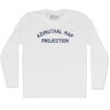 Azimuthal Map Projection Adult Cotton Long Sleeve T-shirt by Tribe Lacrosse