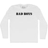 Bad Boys Stencil Font Adult Cotton Long Sleeve T-shirt by Ultras