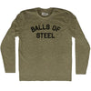 Balls of Steel Adult Tri-Blend Long Sleeve T-shirt by Tribe Lacrosse