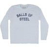 Balls of Steel Adult Tri-Blend Long Sleeve T-shirt by Tribe Lacrosse