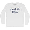 Balls of Steel Adult Cotton Long Sleeve T-shirt by Tribe Lacrosse