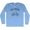 Baltimore Bike Adult Tri-Blend Long Sleeve T-shirt by Tribe Lacrosse