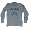 Baltimore Bike Adult Tri-Blend Long Sleeve T-shirt by Tribe Lacrosse