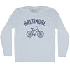 Baltimore Bike Adult Tri-Blend Long Sleeve T-shirt by Tribe Lacrosse