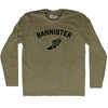 Bannister Track Running Winged Foot Adult Tri-Blend Long Sleeve T-shirt  by Tribe Lacrosse