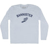Bannister Track Running Winged Foot Adult Tri-Blend Long Sleeve T-shirt  by Tribe Lacrosse