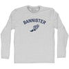 Bannister Track Running Winged Foot Adult Cotton Long Sleeve T-shirt  by Tribe Lacrosse