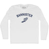 Bannister Track Running Winged Foot Adult Cotton Long Sleeve T-shirt  by Tribe Lacrosse