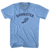 Bannister Track Running Winged Foot Adult Tri-Blend V-neck T-shirt  by Tribe Lacrosse