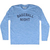 Baseball Night Adult Tri-Blend Long Sleeve T-shirt by Tribe Lacrosse
