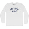Baseball Night Adult Cotton Long Sleeve T-shirt by Tribe Lacrosse