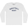 Basketball Night Adult Cotton Long Sleeve T-shirt by Tribe Lacrosse