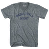 Basketball Night Adult Tri-Blend V-neck T-shirt by Tribe Lacrosse
