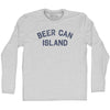 Beer Can Island Adult Cotton Long Sleeve T-shirt by Tribe Lacrosse