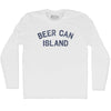 Beer Can Island Adult Cotton Long Sleeve T-shirt by Tribe Lacrosse