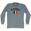 Belgium Fistball Country Flag Adult Tri-Blend Long Sleeve T-shirt by Tribe Lacrosse