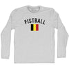 Belgium Fistball Country Flag Adult Cotton Long Sleeve T-shirt by Tribe Lacrosse