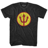 Belgium Soccer Devils Pitch Fork Adult Tri-Blend T-shirt by Tribe Lacrosse