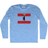 Berlin Dancing Bear Disco Ball Flag Adult Tri-Blend Long Sleeve T-shirt by Tribe Lacrosse