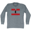 Berlin Dancing Bear Disco Ball Flag Adult Tri-Blend Long Sleeve T-shirt by Tribe Lacrosse