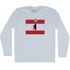 Berlin Dancing Bear Disco Ball Flag Adult Tri-Blend Long Sleeve T-shirt by Tribe Lacrosse