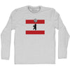 Berlin Dancing Bear Disco Ball Flag Adult Cotton Long Sleeve T-shirt by Tribe Lacrosse