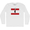 Berlin Dancing Bear Disco Ball Flag Adult Cotton Long Sleeve T-shirt by Tribe Lacrosse
