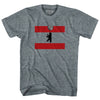 Berlin Dancing Bear Disco Ball Flag Womens Tri-Blend Junior Cut T-Shirt by Tribe Lacrosse
