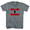Berlin Dancing Bear Disco Ball Flag Tri-Blend V-neck Womens Junior Cut T-shirt by Tribe Lacrosse