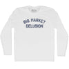 Big Market Delusion Adult Cotton Long Sleeve T-shirt by Tribe lacrosse