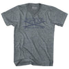 Bigrock Surf Tri-Blend V-neck Womens Junior Cut T-shirt by Tribe Lacrosse