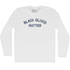 Black Olives Matter Adult Cotton Long Sleeve T-shirt by Tribe Lacrosse