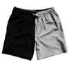 Black And Grey Medium Quad Color Swim Shorts 7" Made In USA by Tribe Lacrosse