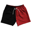 Black And Red Dark Quad Color 5" Swim Shorts Made In USA by Tribe Lacrosse