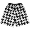 Black And White Houndstooth Basketball Practice Shorts Made In USA by Tribe Lacrosse