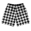 Black And White Houndstooth Soccer Shorts Made In USA by Tribe Lacrosse
