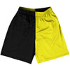 Black And Yellow Quad Color Basketball Practice Shorts Made In USA by Tribe Lacrosse