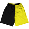 Black And Yellow Quad Color Lacrosse Shorts Made In USA by Tribe Lacrosse