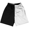 Black And White Quad Color Basketball Practice Shorts Made In USA by Tribe Lacrosse