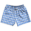 Blue Carolina And White Houndstooth 5" Swim Shorts Made In USA by Tribe Lacrosse
