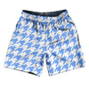 Blue Carolina And White Houndstooth Soccer Shorts Made In USA by Tribe Lacrosse