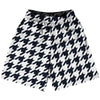 Blue Navy Almost Black And White Houndstooth Basketball Practice Shorts Made In USA by Tribe Lacrosse