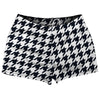 Blue Navy Almost Black And White Houndstooth Shorty Short Gym Shorts 2.5" Inseam Made In USA by Tribe Lacrosse