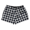 Blue Navy Almost Black And White Houndstooth 2.5" Swim Shorts Made In USA by Tribe Lacrosse